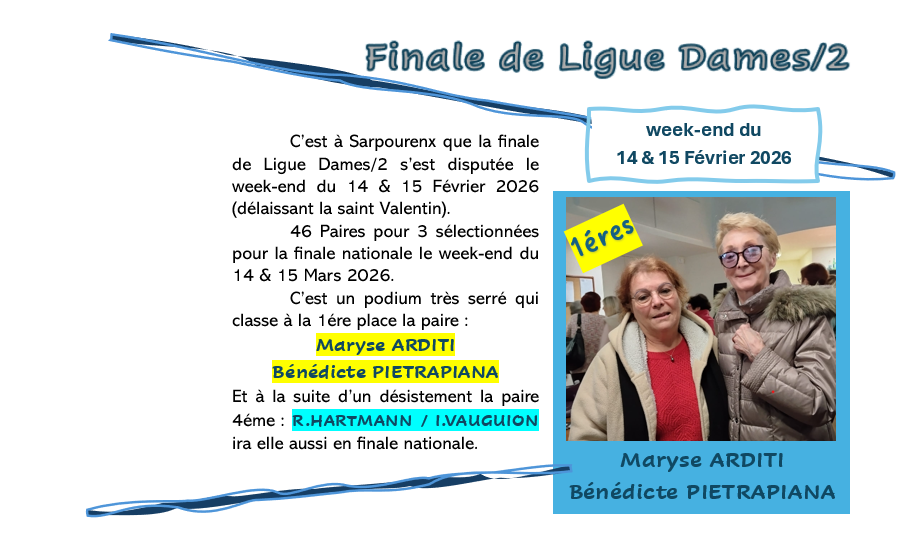 FINALE DE LIGUE DAMES/2