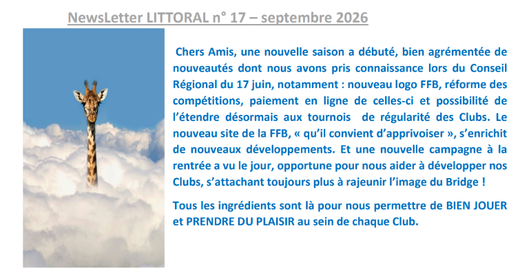 NewsLetter du Littoral sept.2026 par Loïc  VOLLET