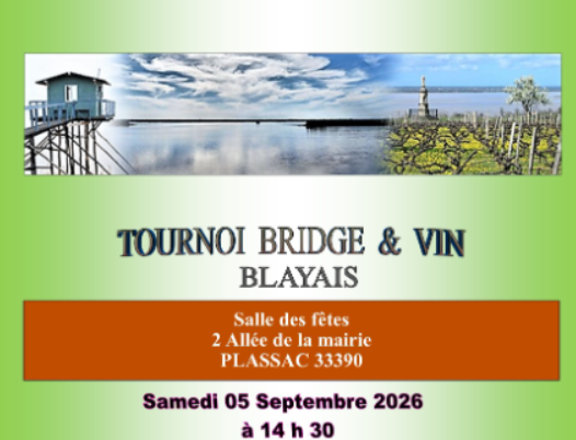 Festival du Blayais " Bridge & Vin" le 5 Septembre 2026