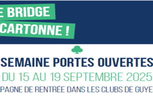 Participez à la semaine &quot;Portes ouvertes&quot; des clubs du comité de Guyenne du 15 au 19 Septembre 2025