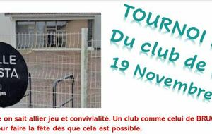 TOURNOI FESTIF du Club de BRUGES le 19/11/2025