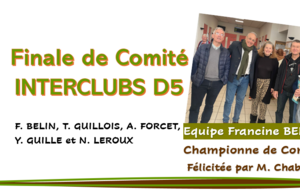 Finale de Comité "INTERCLUBS D5"
