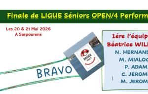 Finale de LIGUE Séniors Open /4 Performance les 20 &amp; 21 mai 2026