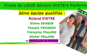 Finale de LIGUE Séniors MIXTE/4 Performance les 27 &amp;28 Juin 2026