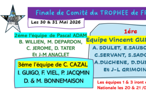 Finale de Comité du TROPHEE de FRANCE les 30 &amp;31 Mai 2026