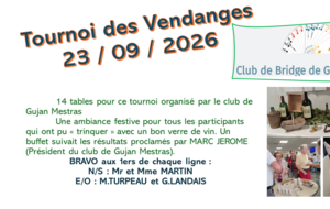 Tournoi des Vendanges du club de GUJAN MESTRAS