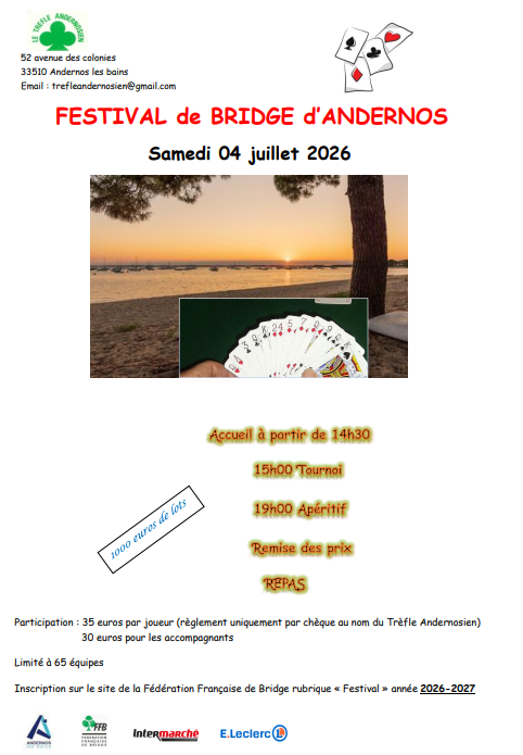 FESTIVAL D'ANDERNOS le samedi 4 JUILLET 2026