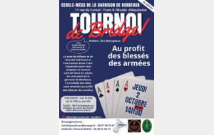 Tournoi Caritatif au profit des blessés des armées le 02/10/25 à 14h30 11 rue de Cursol