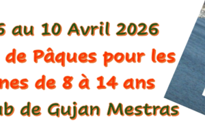STAGE JEUNES du 6 au 10/04/2026 au club de Gujan Mestras