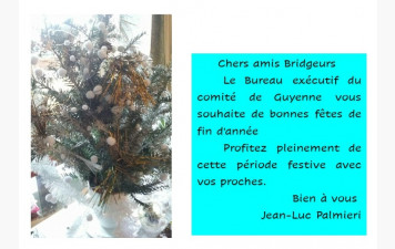 Voeux du Président J-L PALMIERI