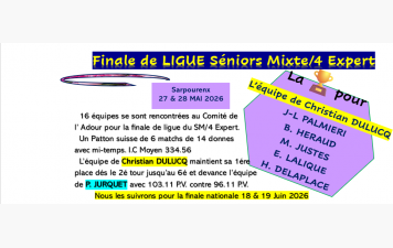 Finale de Ligue SM/4 Expert les 27 &amp; 28 Mai 2026