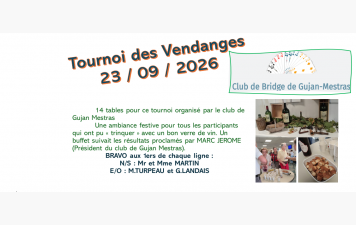 Tournoi des Vendanges du club de GUJAN MESTRAS