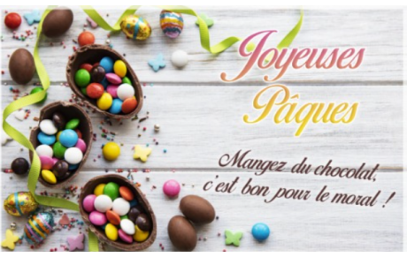 BONNES FETES DE PAQUES à tous
