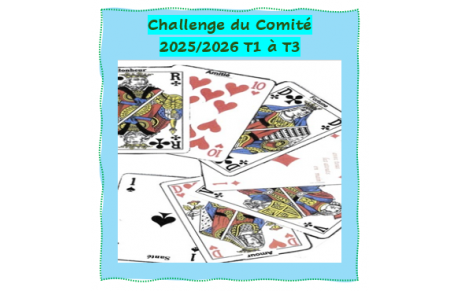 Challenge du COMITE saison 2025:2026. Classement T1 à T3