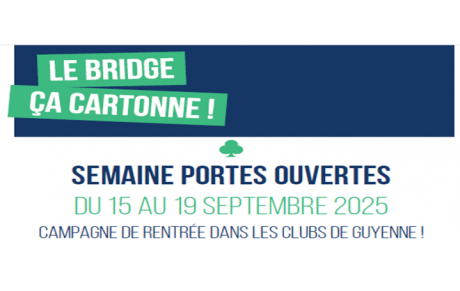 Participez à la semaine &quot;Portes ouvertes&quot; des clubs du comité de Guyenne du 15 au 19 Septembre 2025