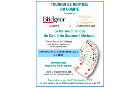 retour sur le Tournoi de la rentrée du 7/9/25