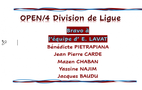 Division de Ligue OPEN/4