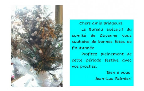 Voeux du Président J-L PALMIERI