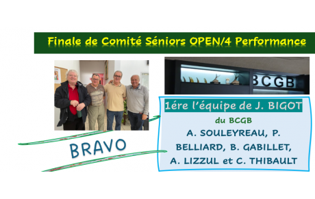 Finale de Comité Séniors O/4 Performance