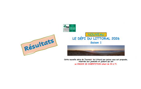 Résultats du 1er DEFI du LITTORAL 2025/2026
