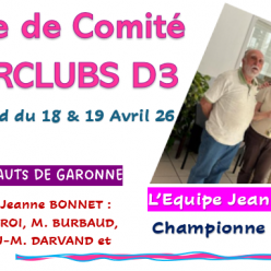 Finale d'INTERCLUBS D3 (18 & 19 /04/2026)