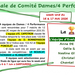 Finale de COMITE Dames/4 Perf.