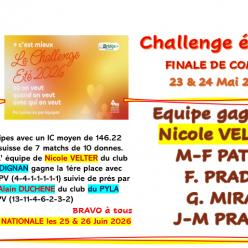Finale de Comité CHALLENGE ETE/4 les 23 & 24 Mai 2026