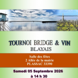 Festival du Blayais " Bridge & Vin" le 5 Septembre 2026