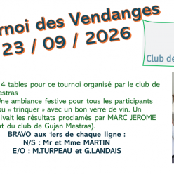 Tournoi des Vendanges du club de GUJAN MESTRAS